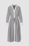 Pringle Womens April Stripe Shirt Dress In Black & White