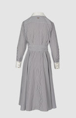 Pringle Womens April Stripe Shirt Dress In Black & White