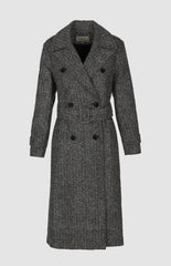 Pringle Womens Vivian Double Breasted Coat InGrey