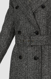 Pringle Womens Vivian Double Breasted Coat InGrey