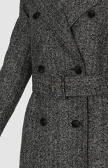 Pringle Womens Vivian Double Breasted Coat InGrey