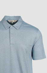 Pringle Mens Arnold Blue Printed Technical Golfer