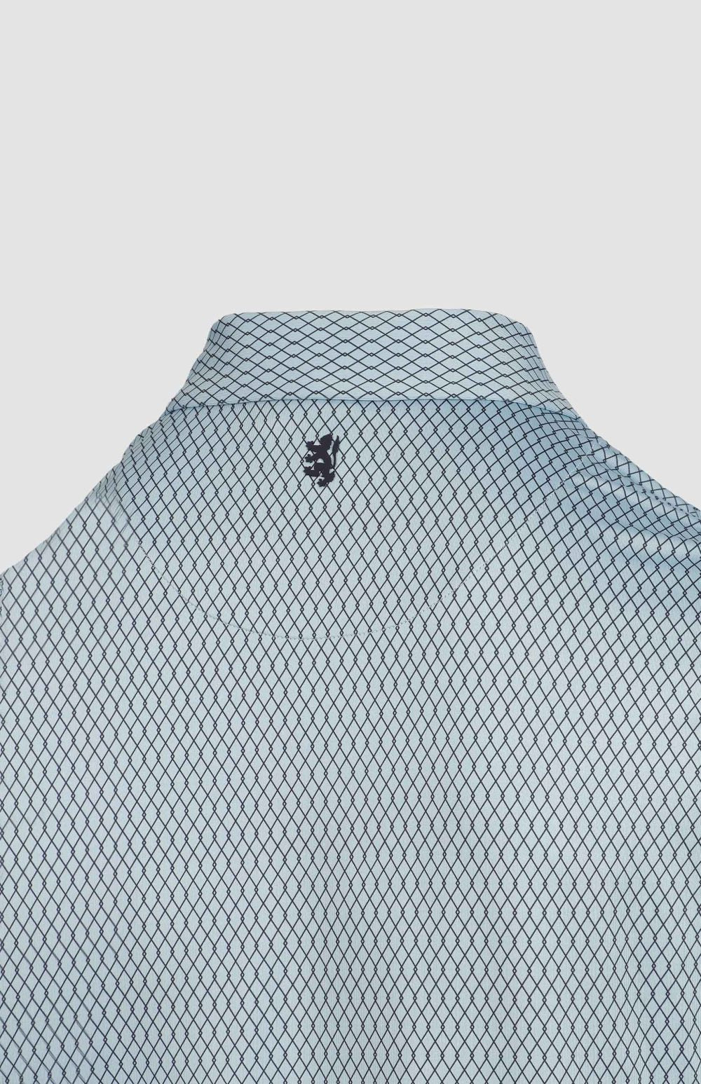 Pringle Mens Arnold Blue Printed Technical Golfer