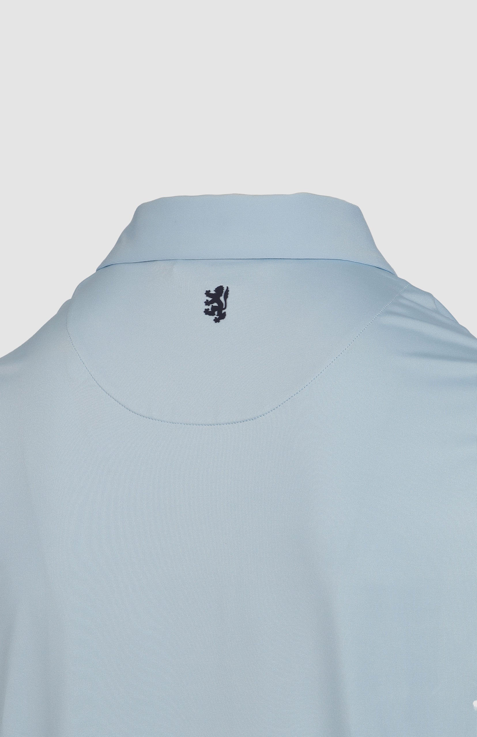 Pringle Mens Ben Light Blue Solid Technical Golfer