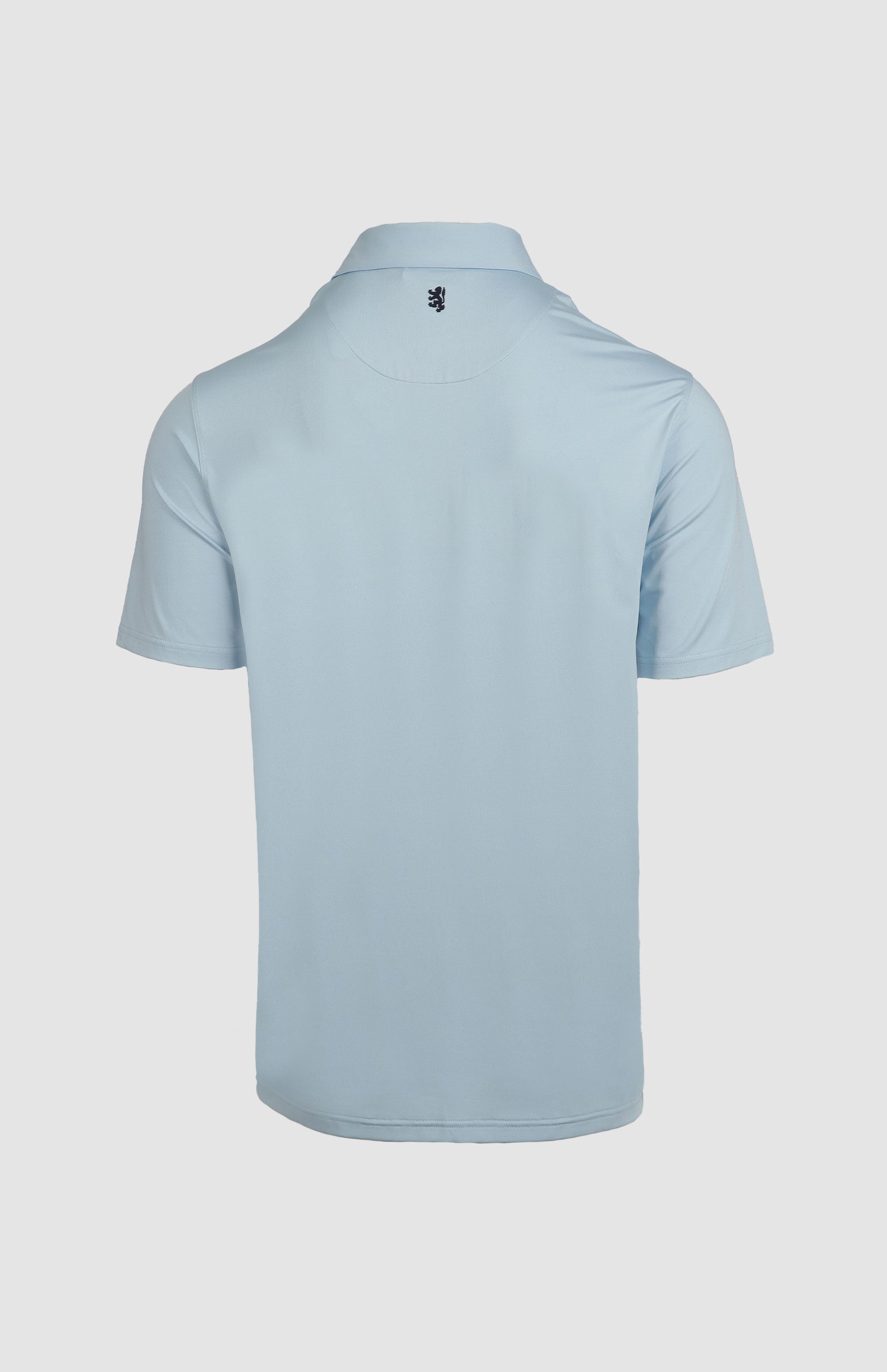 Pringle Mens Ben Light Blue Solid Technical Golfer