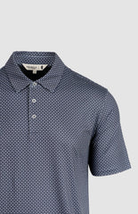 Pringle Mens Bobby Navy Printed Technical Golfer