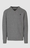Pringle Mens Henry V Neck Lambswool Sweater In Grey