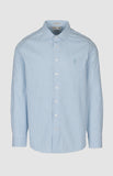 Pringle Mens Andy Textured Gingham Long Sleeves Tailored Shirt In Blue