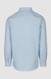 Pringle Mens Andy Textured Gingham Long Sleeves Tailored Shirt In Blue
