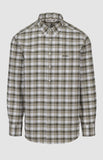 Pringle Mens Lucas Oxford Check Long Sleeve Classic Shirt In Olive