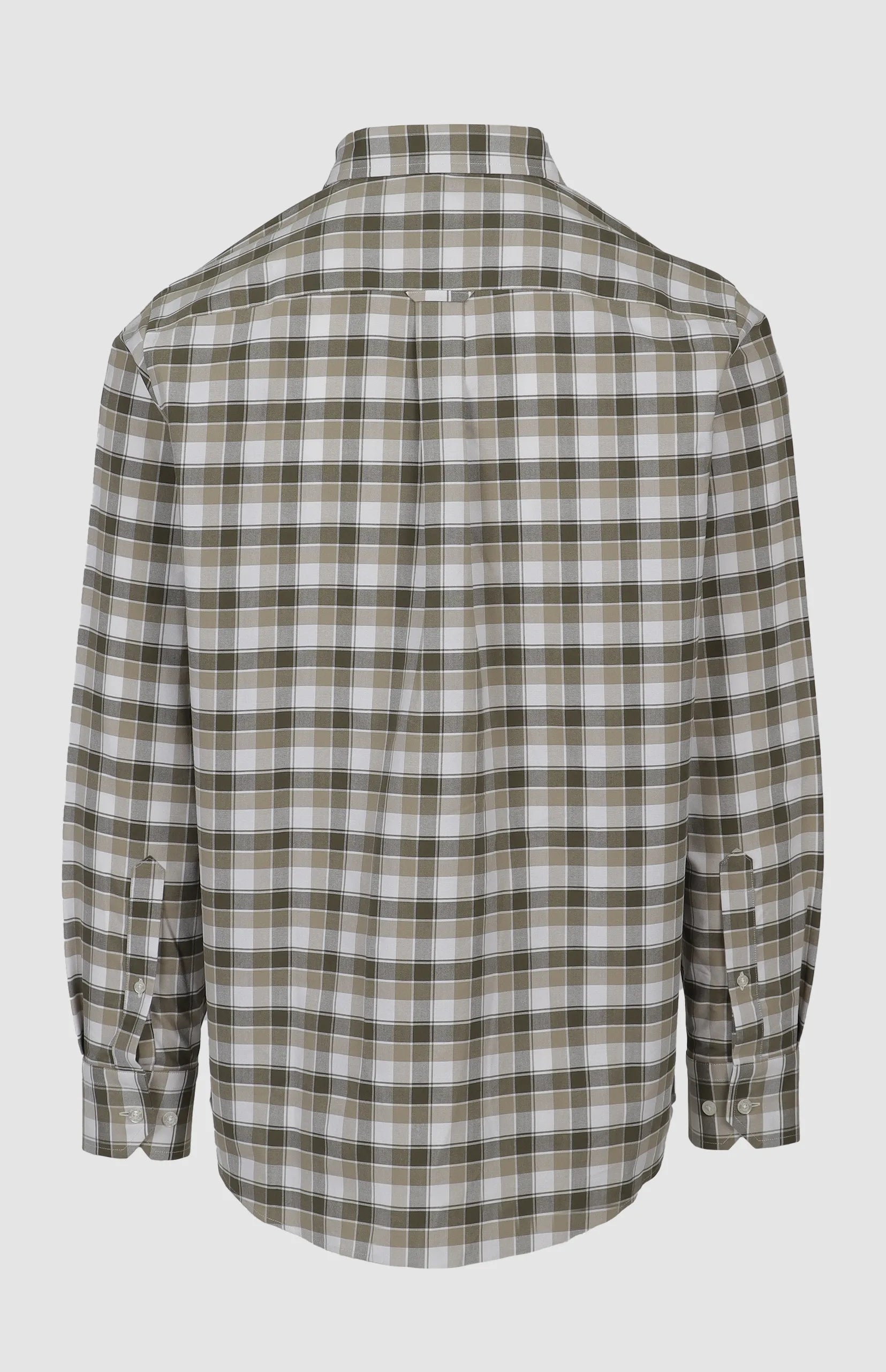 Pringle Mens Lucas Oxford Check Long Sleeve Classic Shirt In Olive