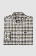 Pringle Mens Lucas Oxford Check Long Sleeve Classic Shirt In Olive
