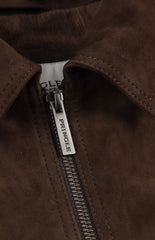 Pringle Mens Elijah Suede Jacket In Dark Brown