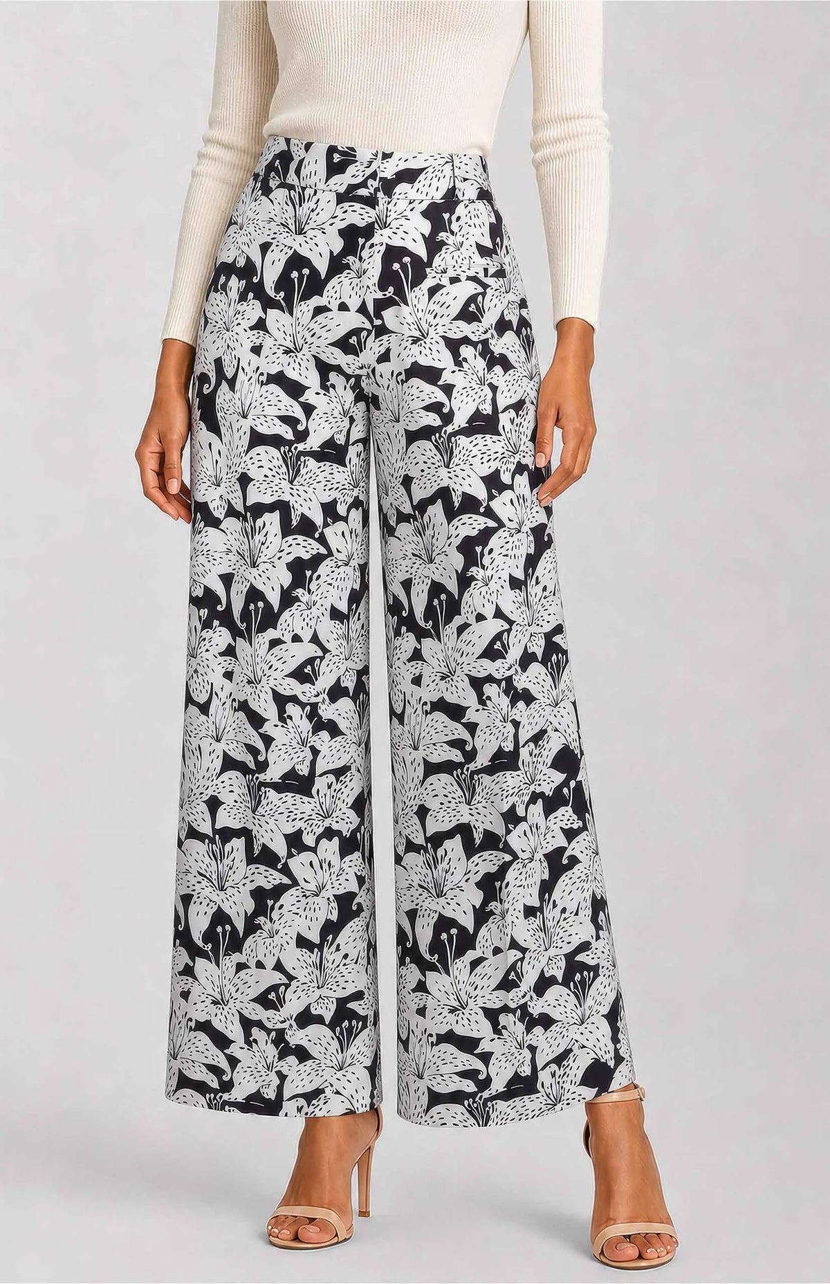 Pringle Womens Lia Printed Pants In Black & White