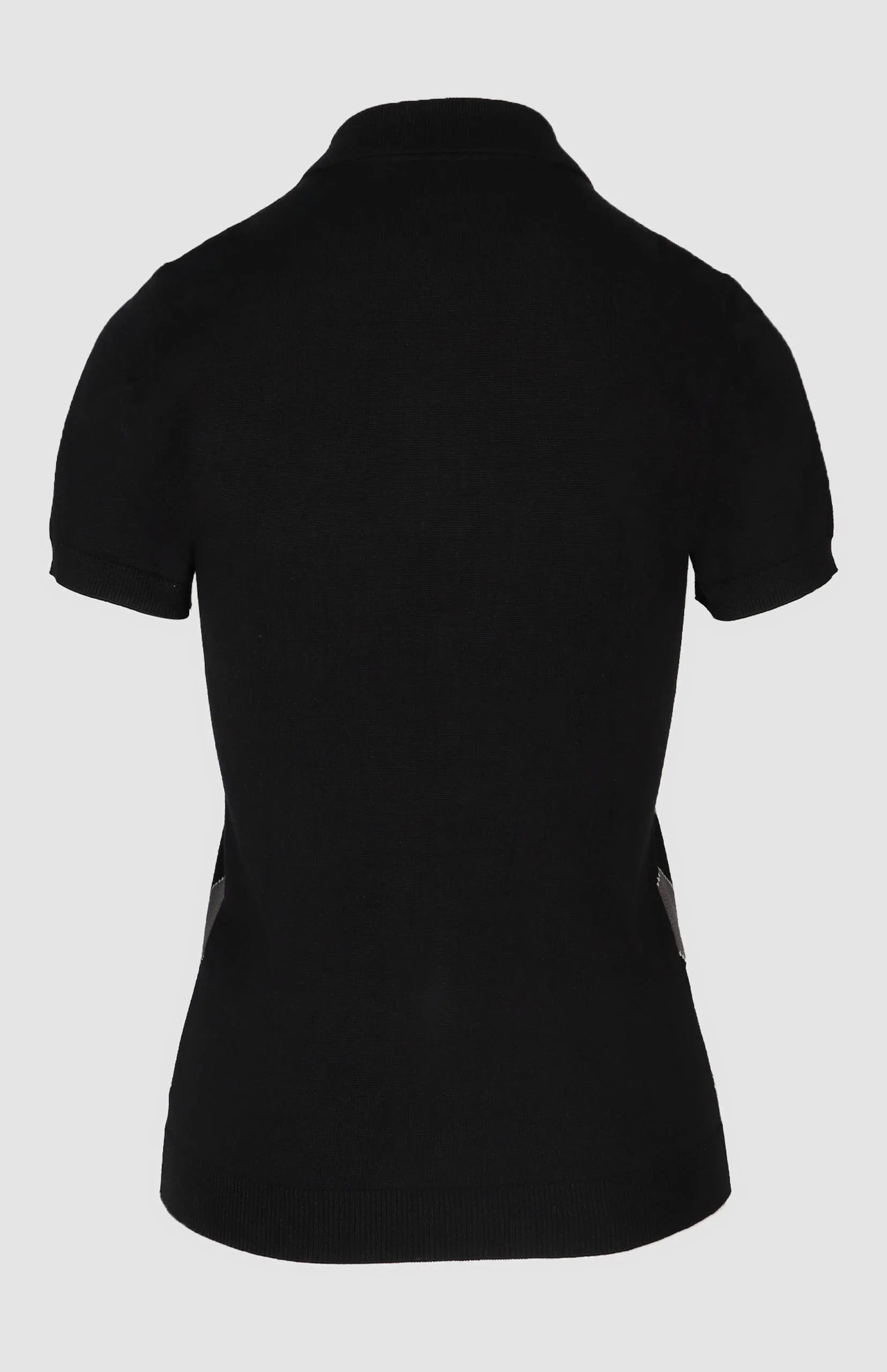 Pringle Womens Vuyo Argyle Knit Golfer In Black