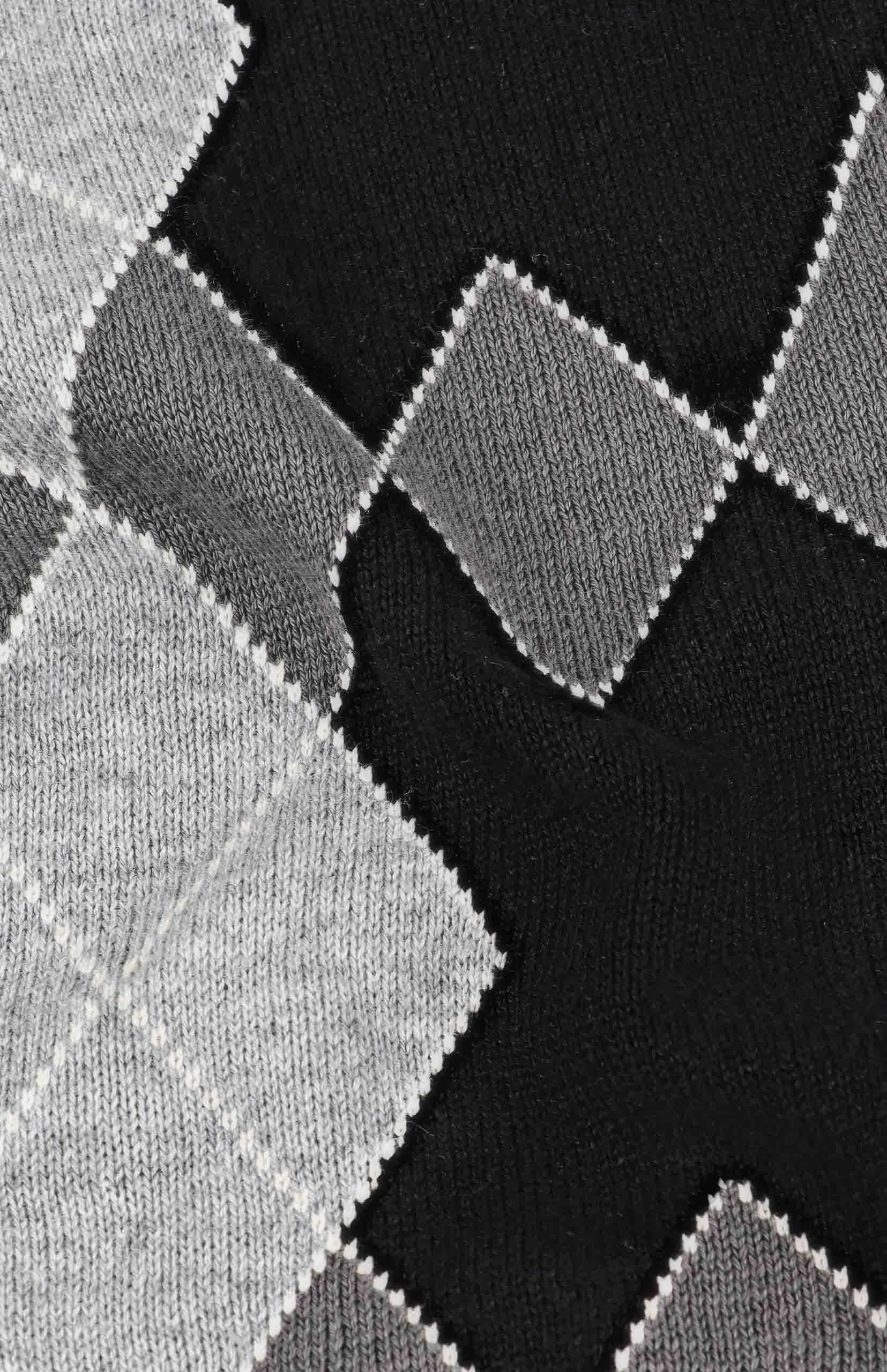 Pringle Womens Vuyo Argyle Knit Golfer In Black