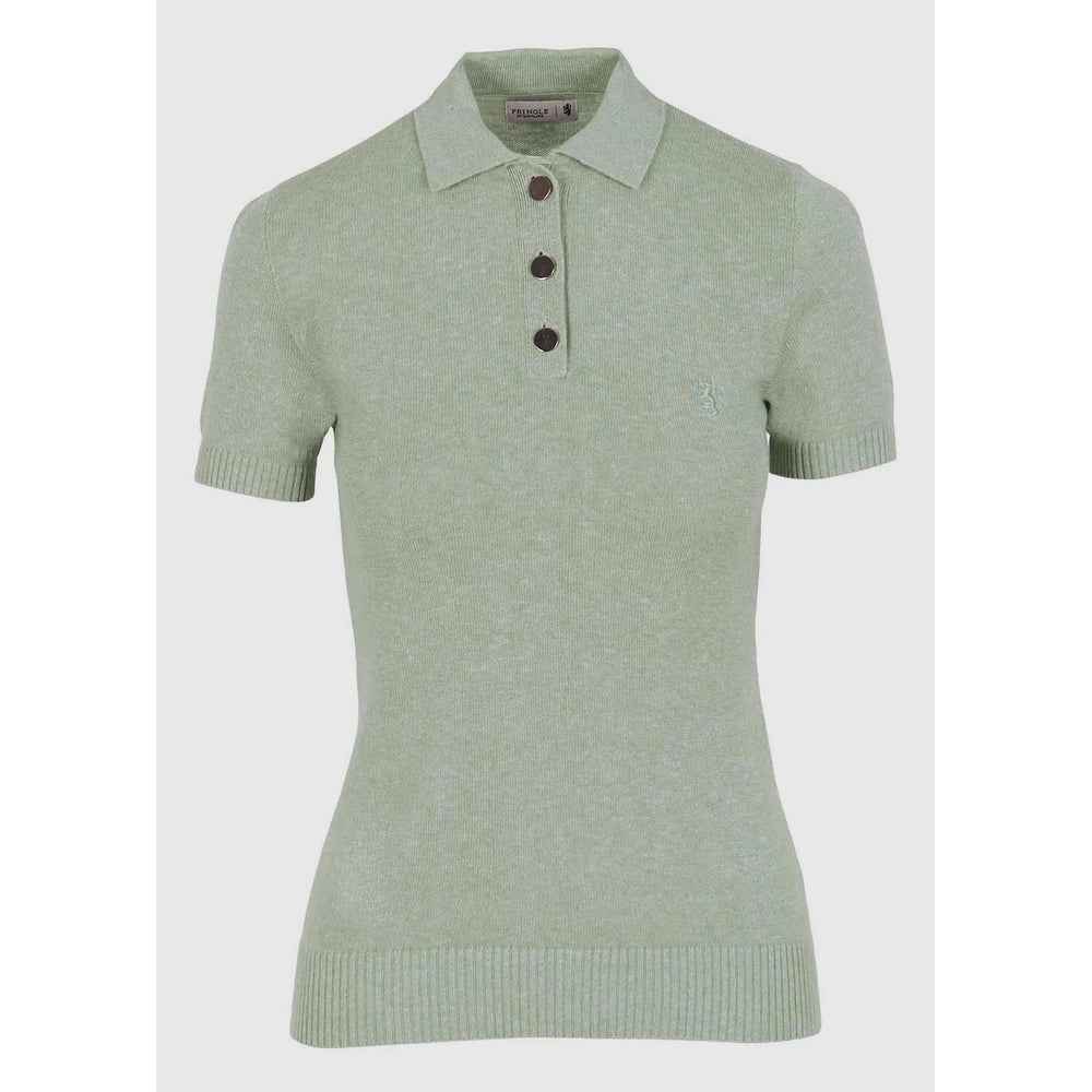 Pringle Ladies Lia Linen Blend Knit Top In Sage