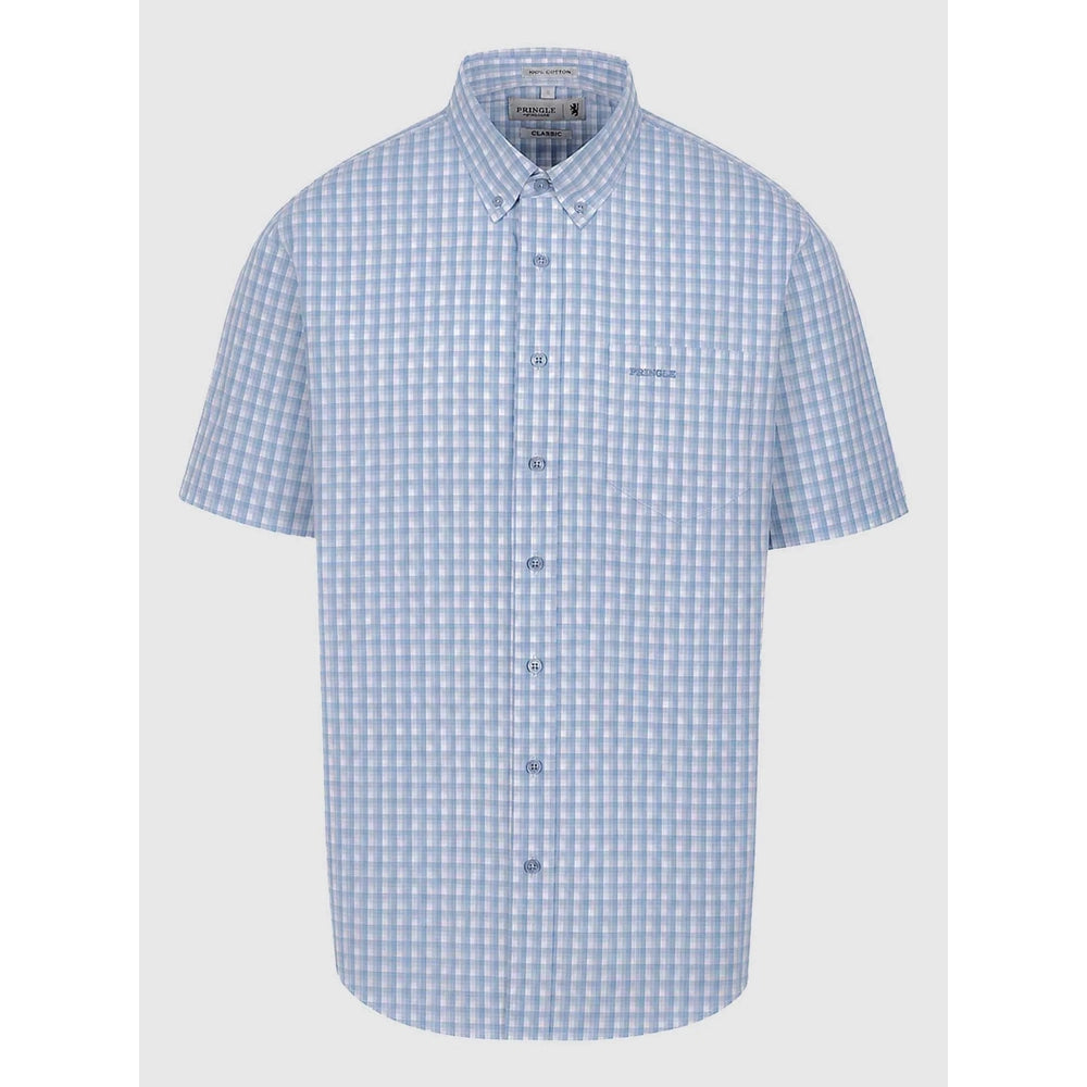 Pringle Mens Jason Check Classic Shirt In Blue