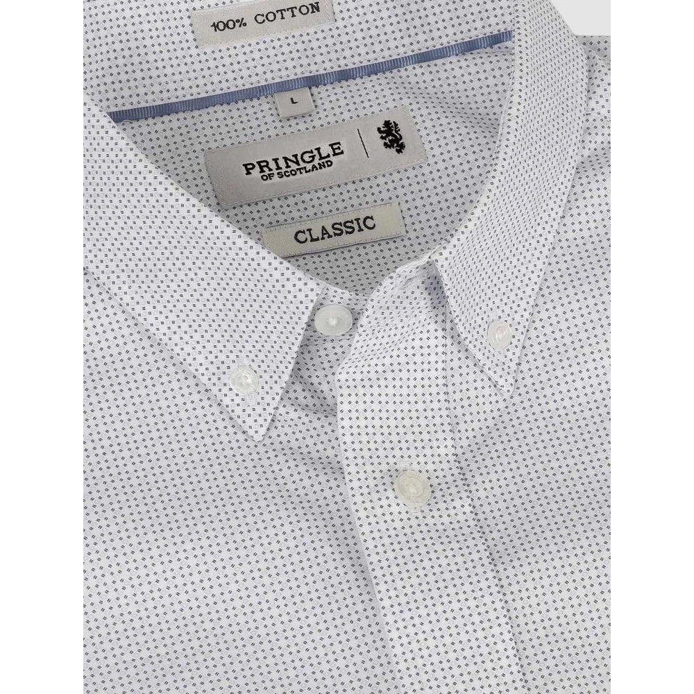 Pringle Mens Harrison Printed Classic Shirt In Light Blue