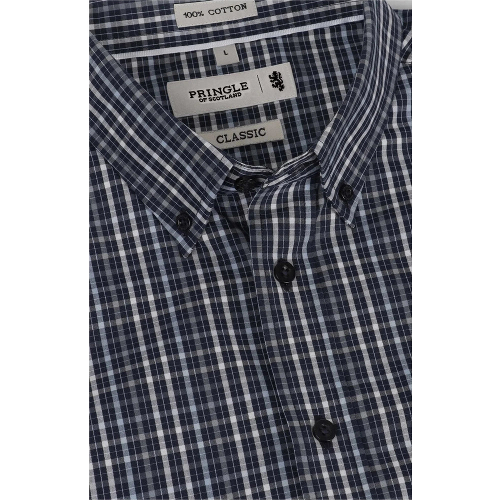 Pringle Mens Xavier Check Shirt In Navy
