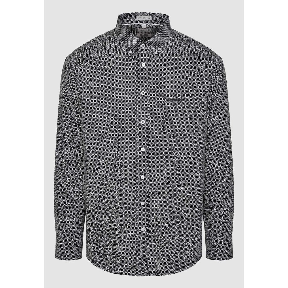 Pringle Mens Thomas Classic Long Sleeve Shirt In Black