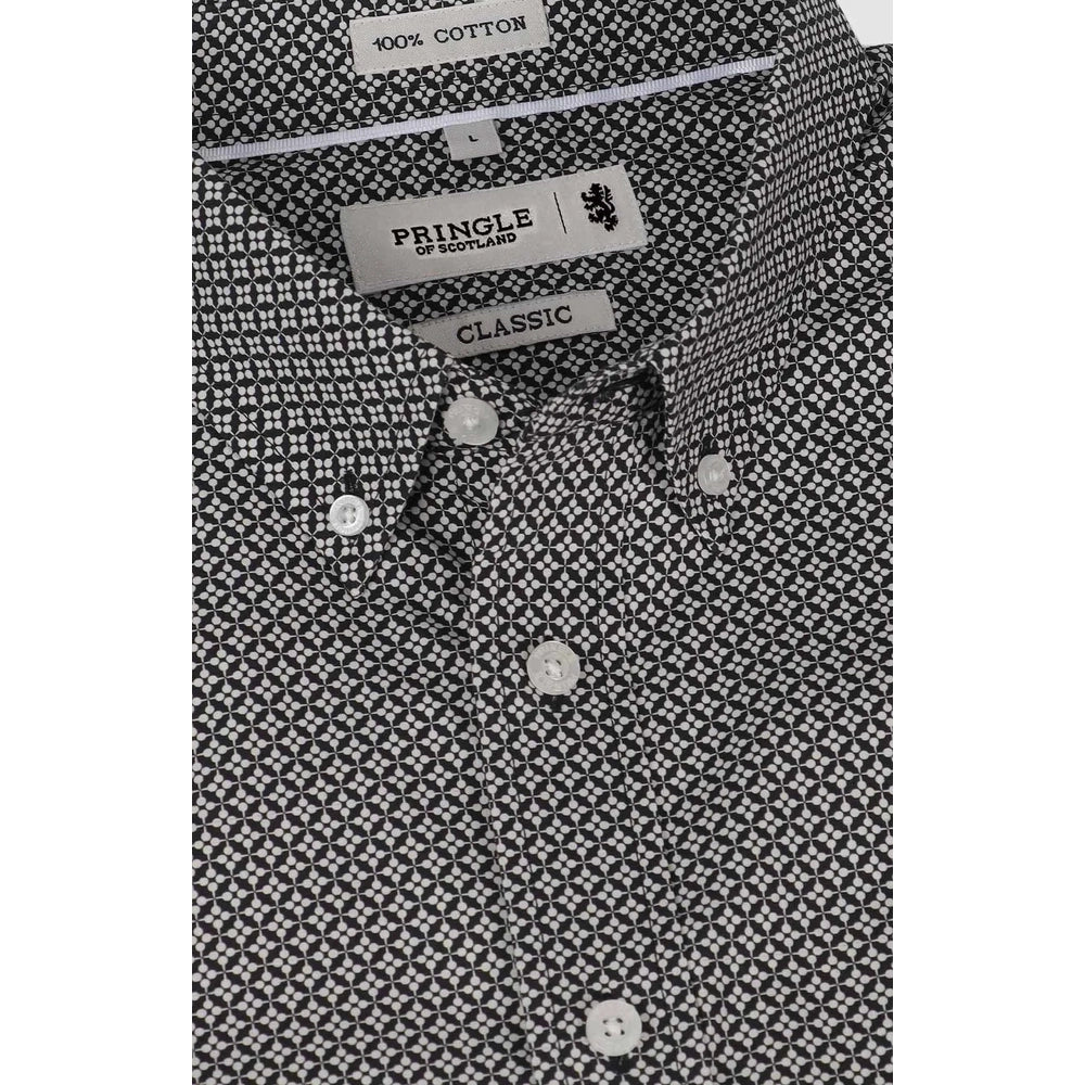 Pringle Mens Thomas Classic Long Sleeve Shirt In Black