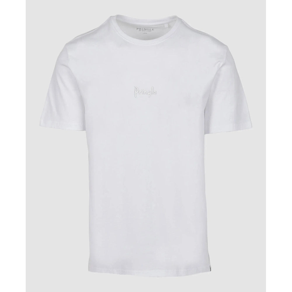 Pringle Mens Henry Raised T-Shirt In White
