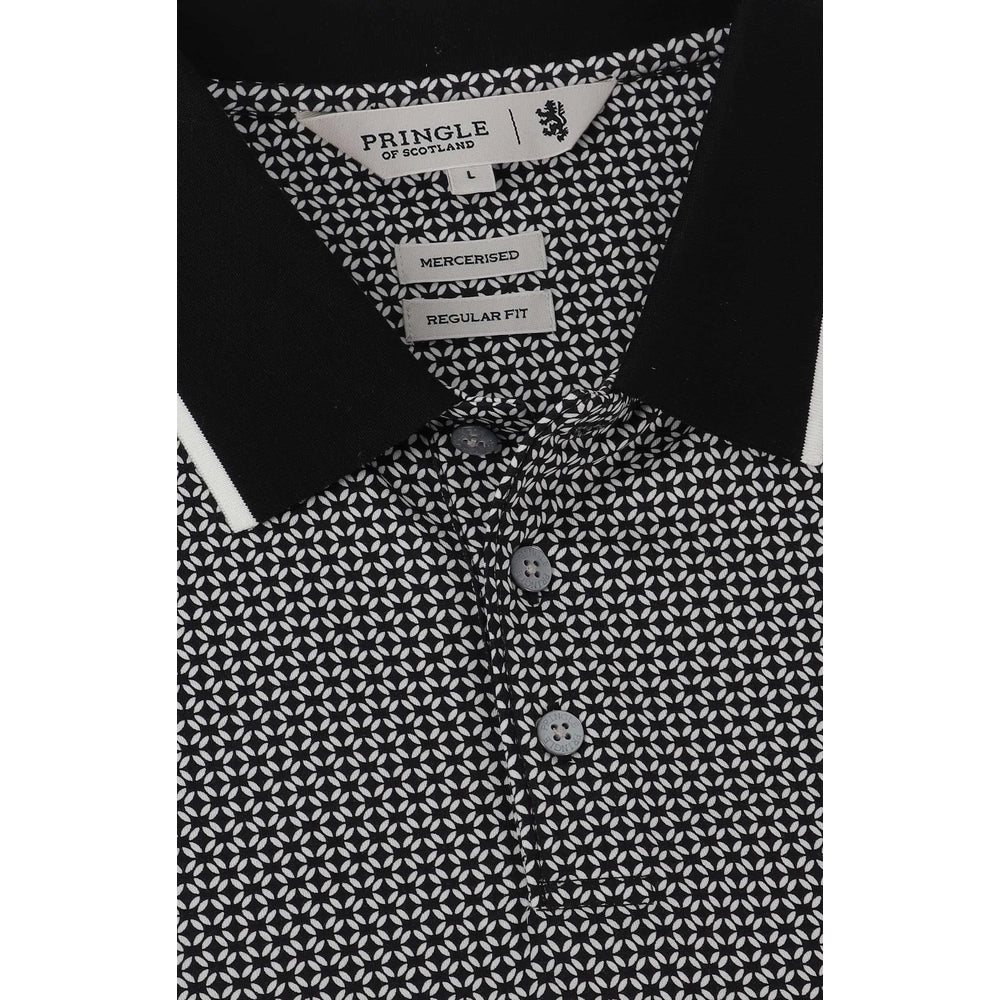Pringle Mens Joel Mercerised Golfer In Black & White