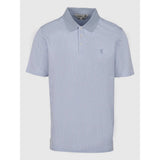 Pringle Mens Amos Jacquard Mercerised Golfer In Light Blue
