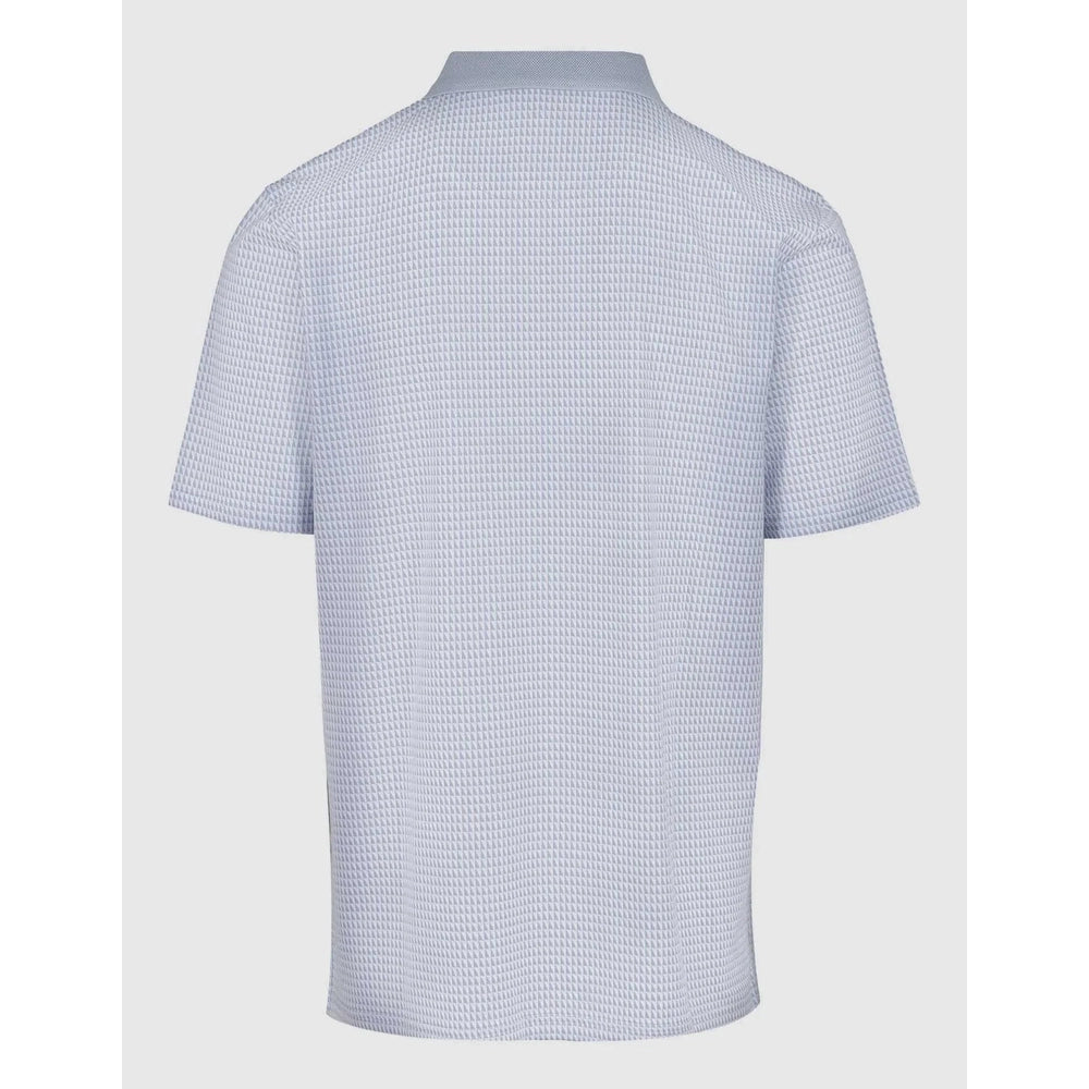 Pringle Mens Amos Jacquard Mercerised Golfer In Light Blue