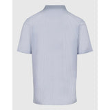 Pringle Mens Amos Jacquard Mercerised Golfer In Light Blue