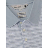Pringle Mens Amos Jacquard Mercerised Golfer In Light Blue