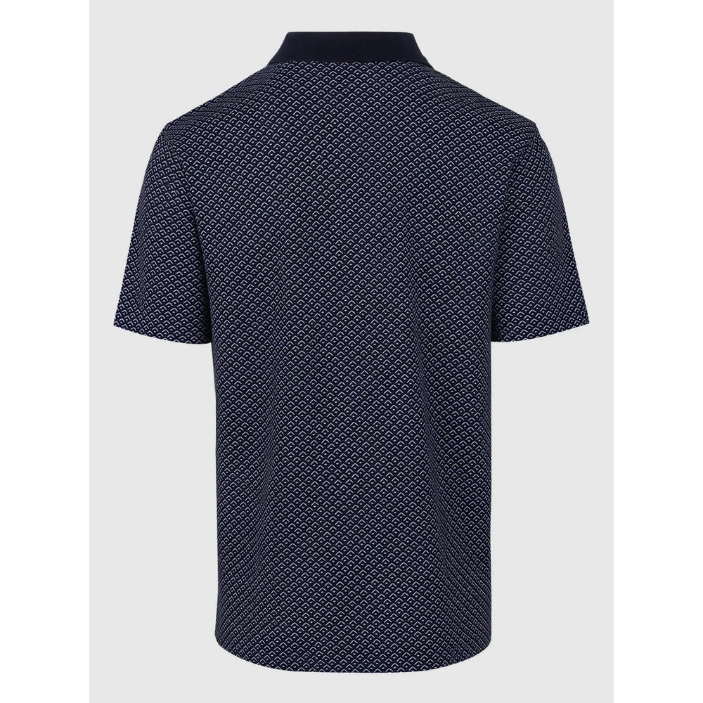 Pringle Mens Preston Printed Mercerised Golfer In Navy