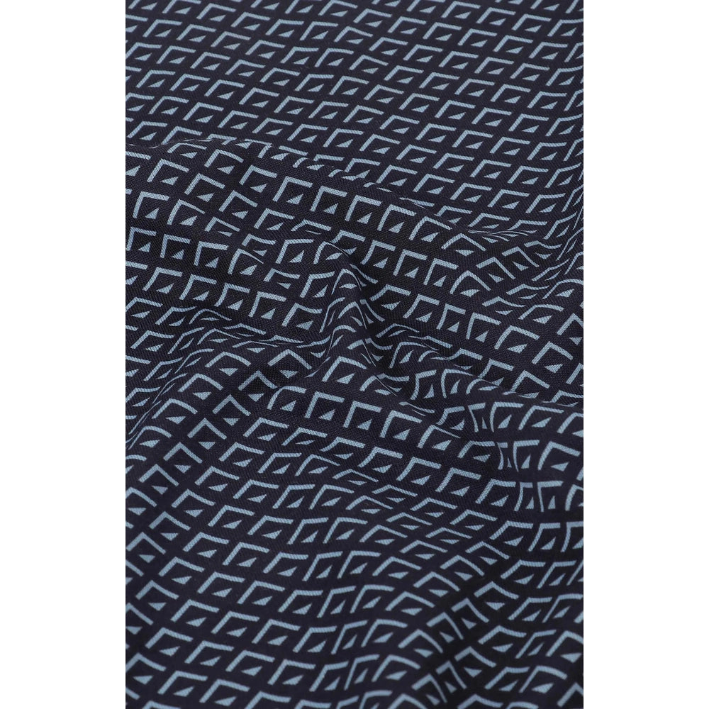 Pringle Mens Preston Printed Mercerised Golfer In Navy