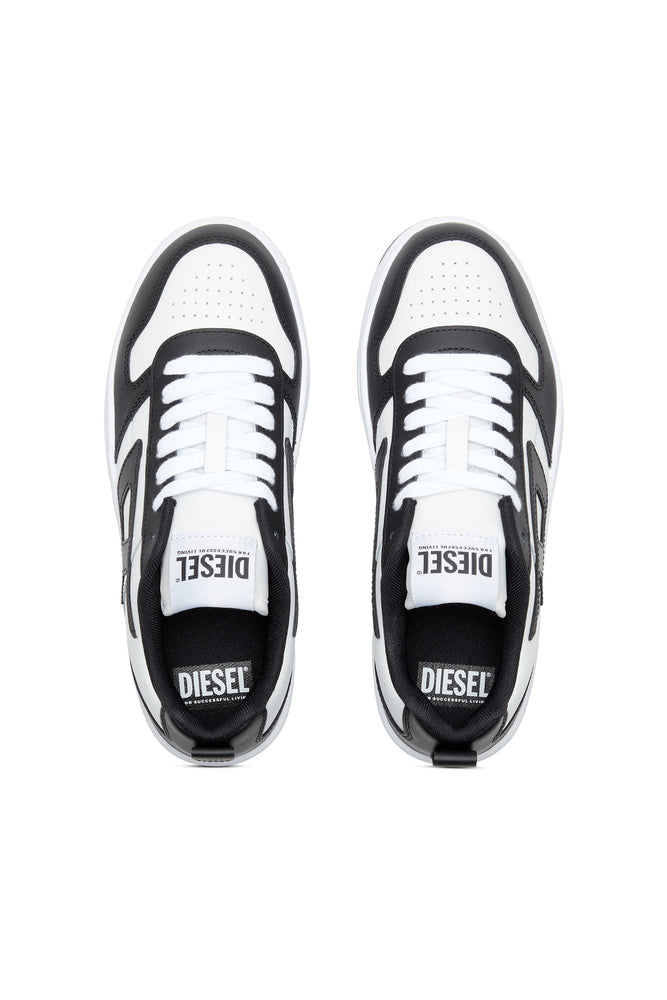 Diesel Mens S-Ukiyo V2 Low Black And White Sneaker