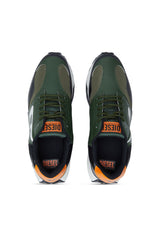 Diesel Mens S-Tame-D Running Black And Green And Orange Sneaker
