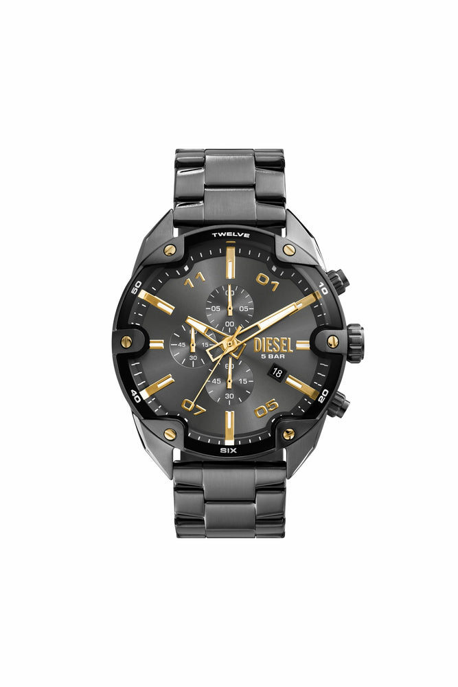 Diesel Spiked Advance Two-Tone Watch In Grey