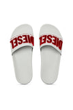 Diesel Mens Mayemi Sa Flock Sandals In White