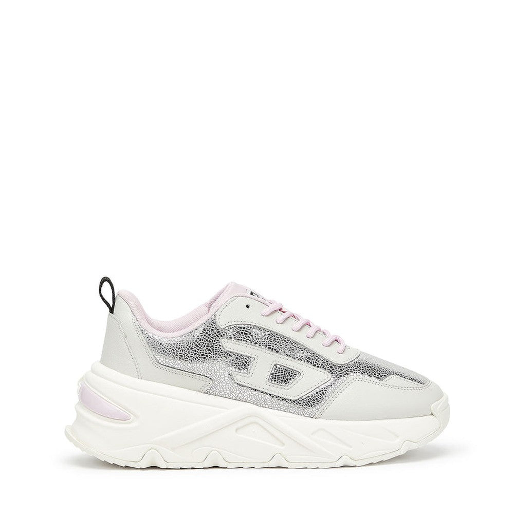 Diesel Womens S-Savannah Tulu Sneakers In White & Silver