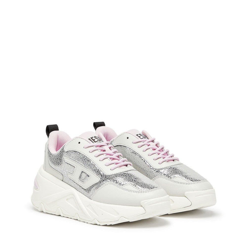 Diesel Womens S-Savannah Tulu Sneaker In White/Silver