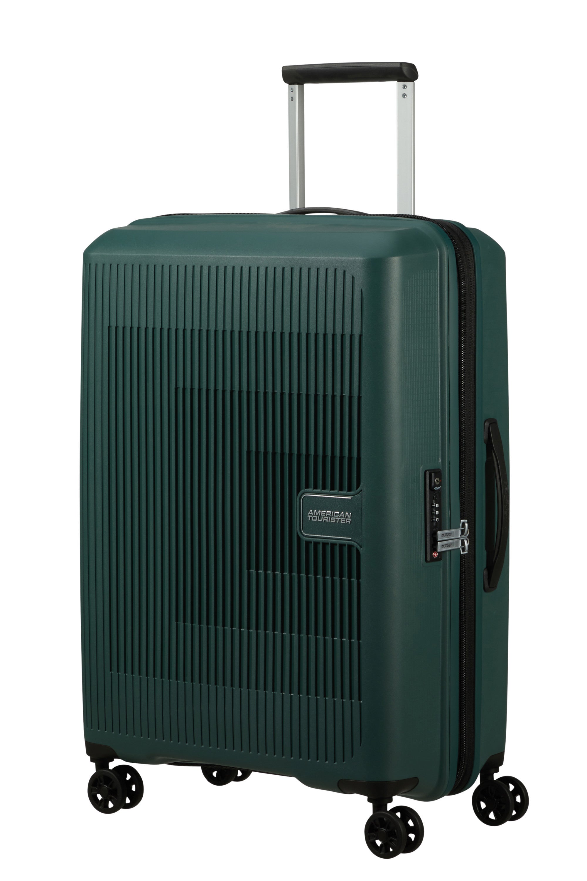 American Tourister Aerostep Spinner In Deep Forest Green