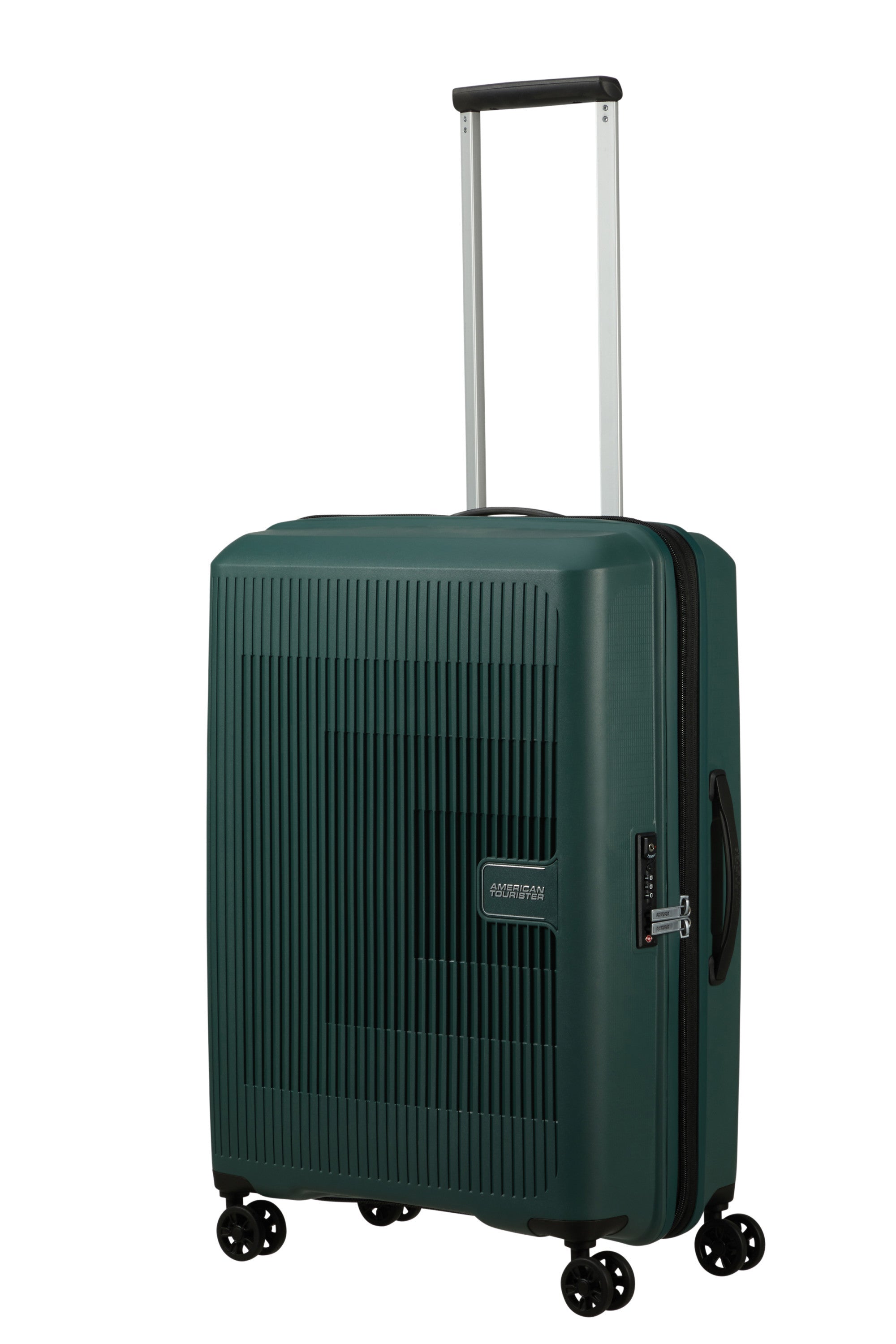 American Tourister Aerostep Spinner In Deep Forest Green
