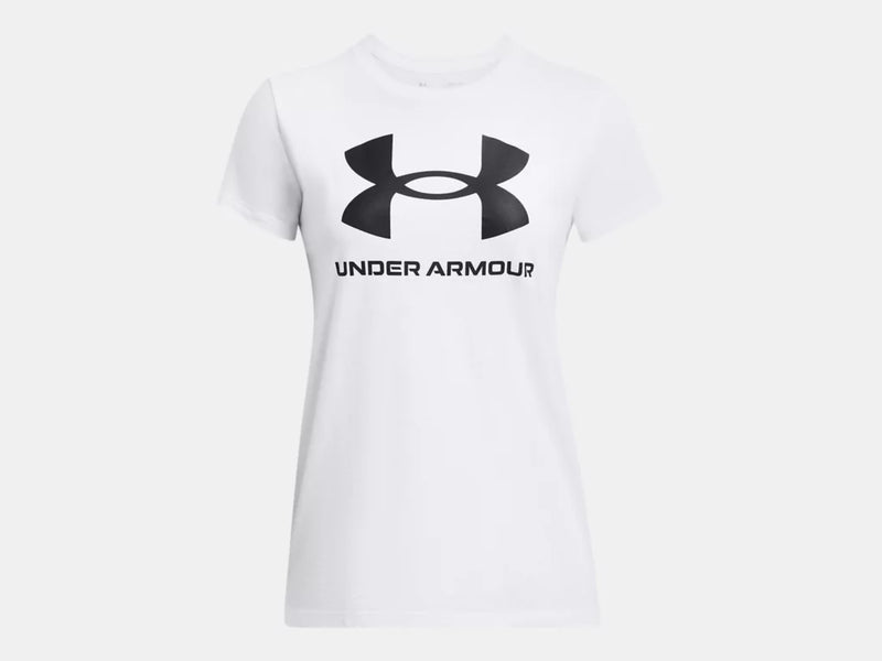 Under Armour Womens Logo T-Shirt In White