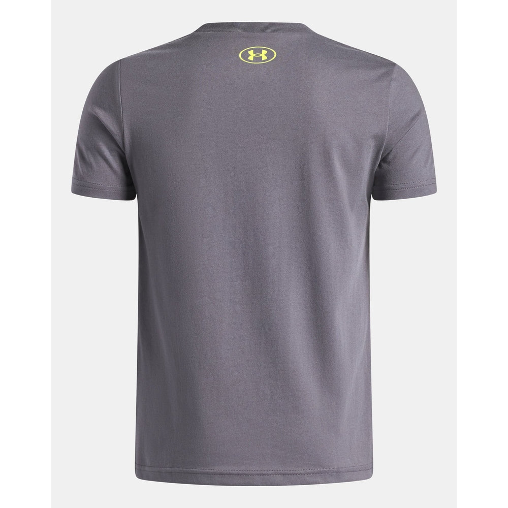 Under Armour Kids Logo Wordmark Short Sleeve T-Shirt In Castlerock