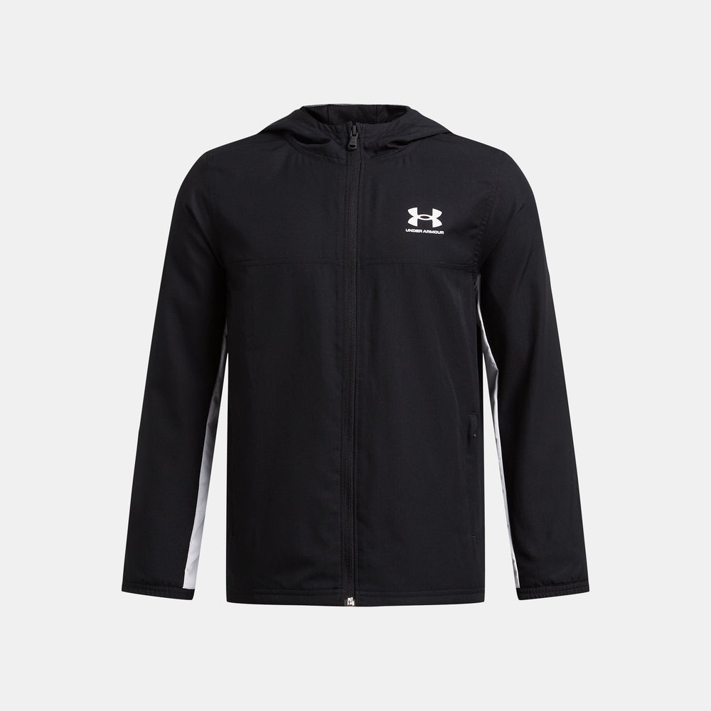 Under Armour Boys Rival Woven Jacket In Black