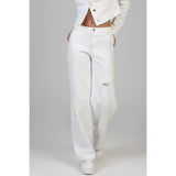 Sissy Boy High Waisted Wide Leg Jeans In White