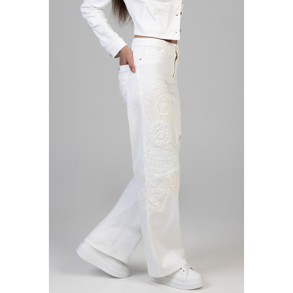 Sissy Boy High Waisted Wide Leg Jeans In White