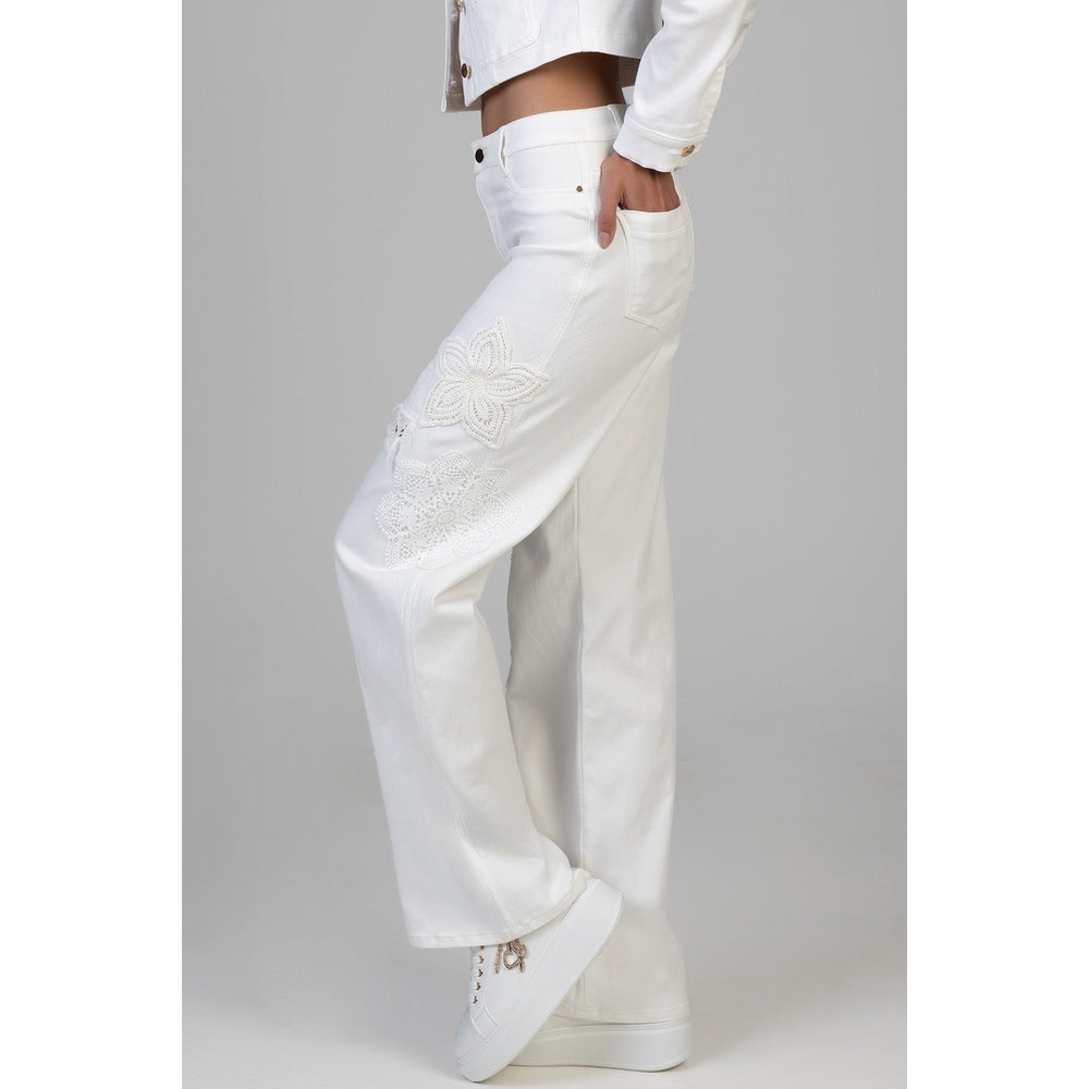 Sissy Boy High Waisted Wide Leg Jeans In White