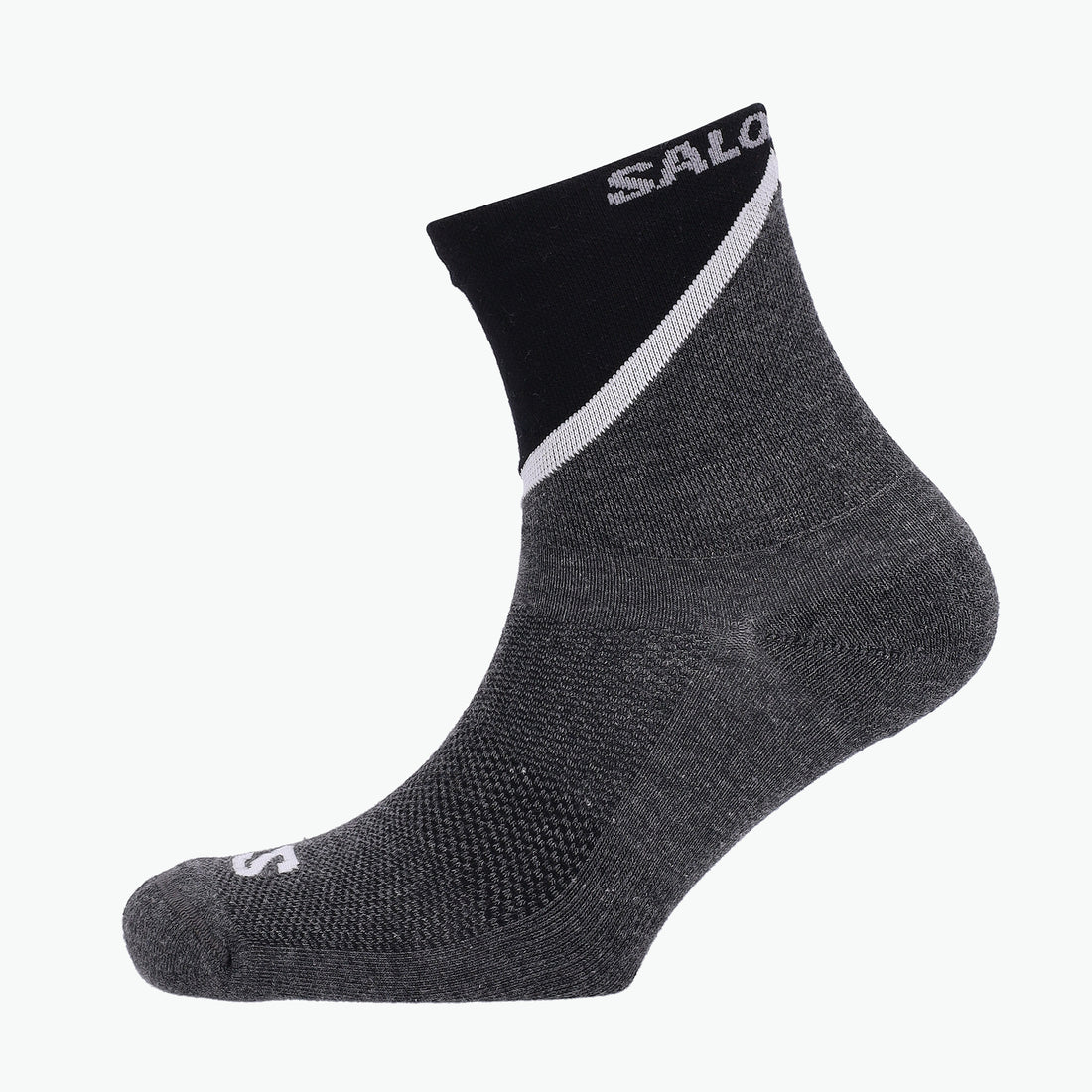 Salomon Unisex Pulse Ankle Socks In Castle Rock/Black
