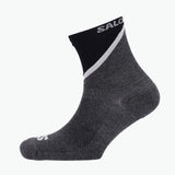 Salomon Unisex Pulse Ankle Socks In Castle Rock/Black